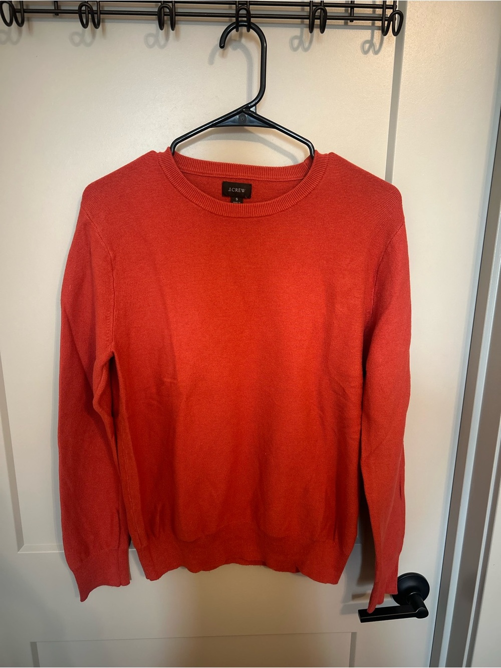 J. Crew Men's Crewneck Sweater in Coral Orange
